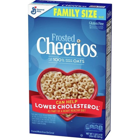 Frosted Cheerios, Heart Healthy Cereal, Family Size, 18.4 OZ