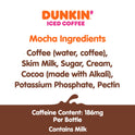 Dunkin' Mocha, Iced Bottled Coffee Drink, 13.7 fl oz