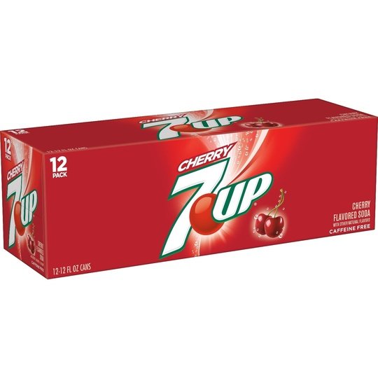 7UP Cherry Flavored Soda, 12 fl oz cans, 12 pack