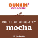 Dunkin' Mocha, Iced Bottled Coffee Drink, 13.7 fl oz