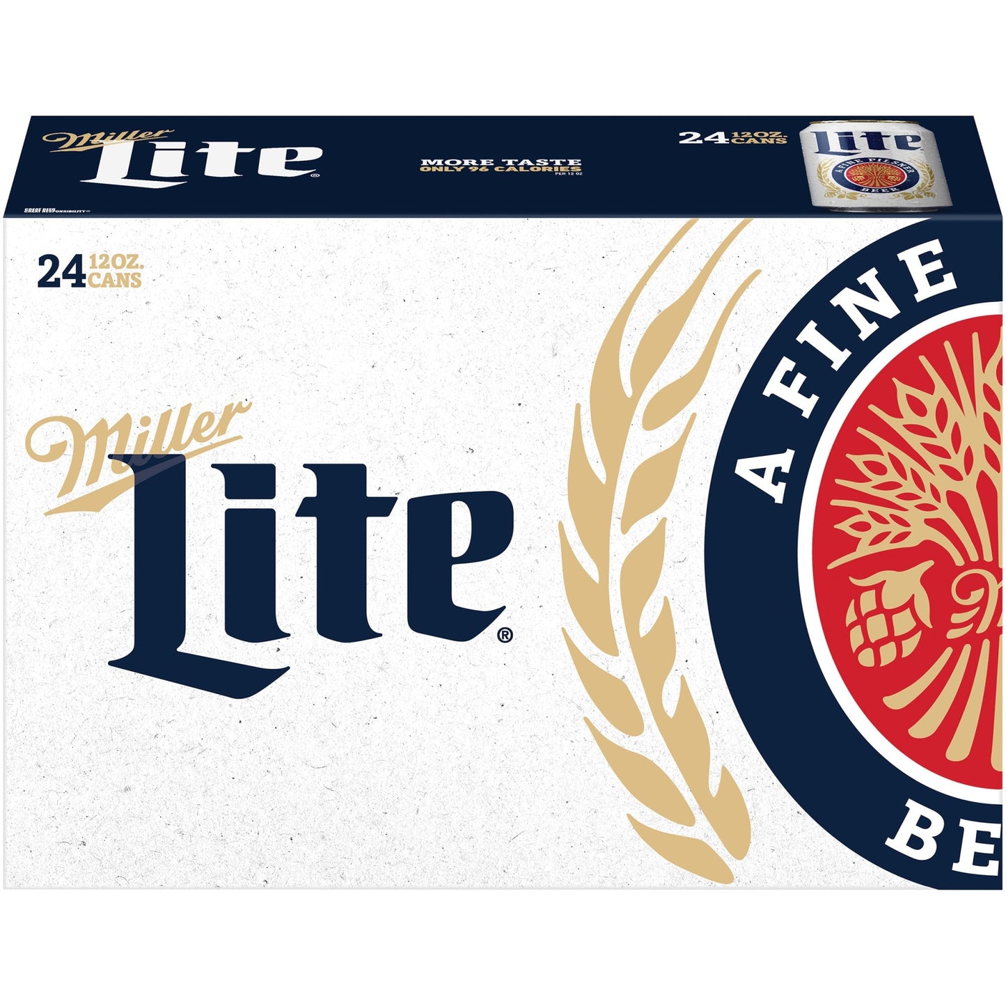 Miller Lite Lager Beer, 24 Pack, 12 fl oz Cans, 4.2% ABV