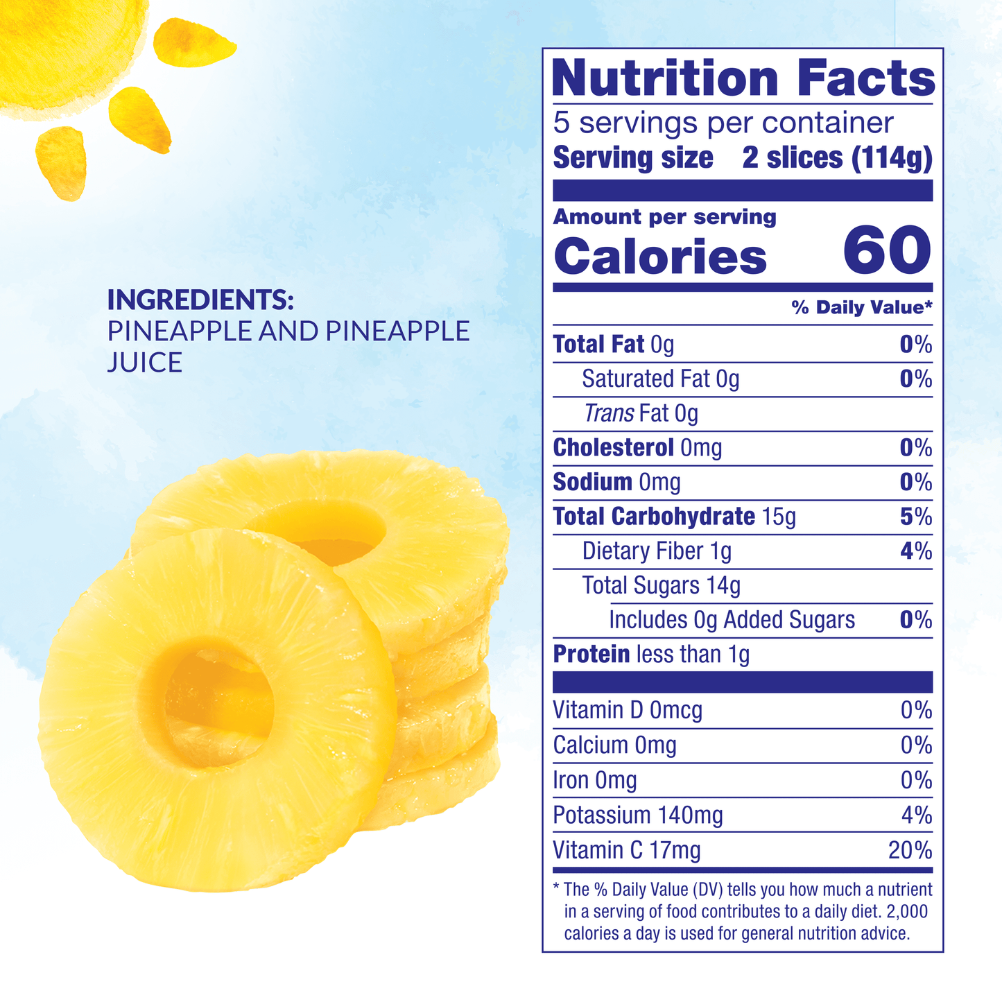 Dole Canned Pineapple Fruit Slices In 100% Pineapple Juice, 20 oz