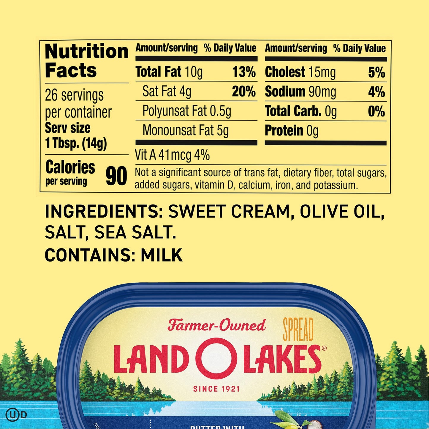 Land O Lakes® Butter with Olive Oil and Sea Salt, 13 oz Tub