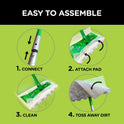 Swiffer Sweeper 2-in-1, Dry and Wet Multi Surface Floor Cleaner and Broom, Sweep and Mop Starter Kit