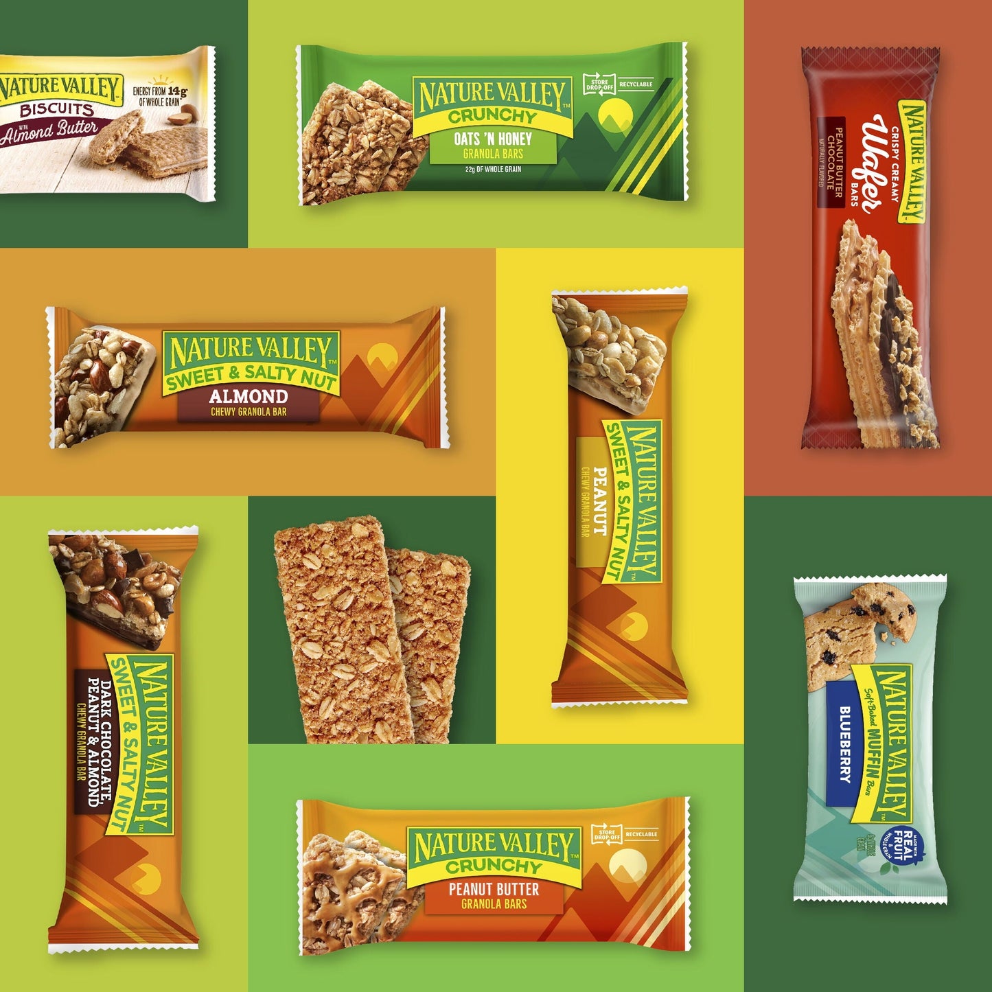 Nature Valley Sweet and Salty Nut Bars, Dark Chocolate Peanut Almond, 6 Bars, 7.2 OZ