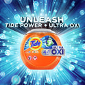 Tide PODS Liquid Laundry Detergent Pacs, 4-n-1 Ultra Oxi, HE Compatible, 43 Count