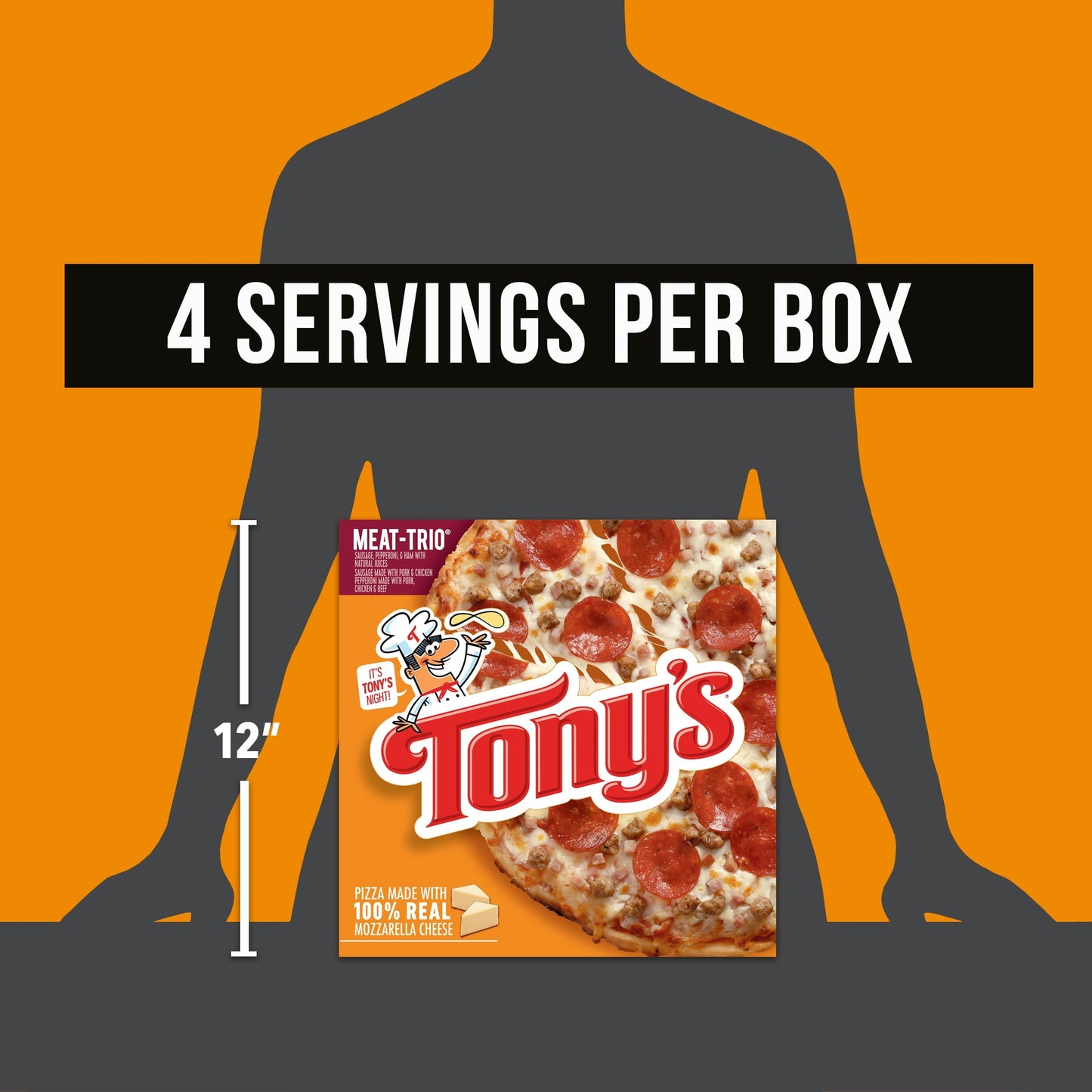 Tony's Thin Crust Meat Trio Frozen Pizza 20.13 oz