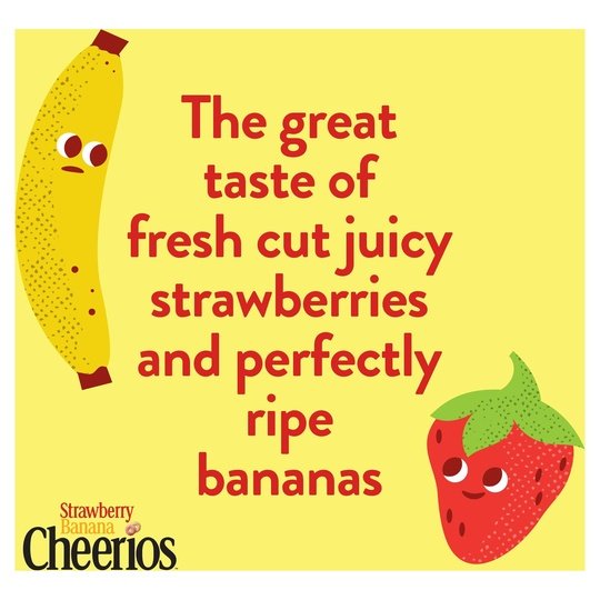 Strawberry Banana Cheerios, Heart Healthy Cereal, Family Size, 19 OZ