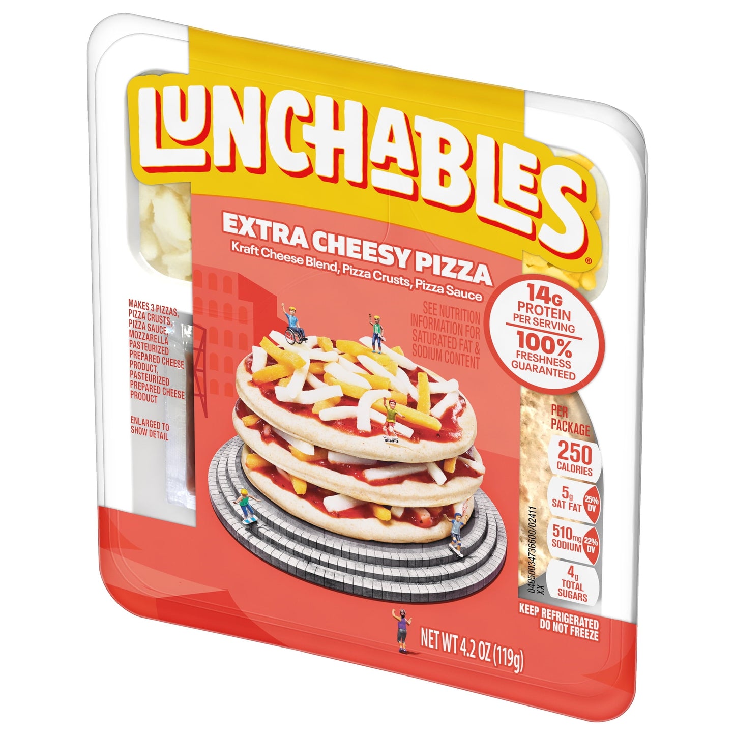 Lunchables Extra Cheesy Pizza Kids Lunch Snack, 4.2 oz Tray