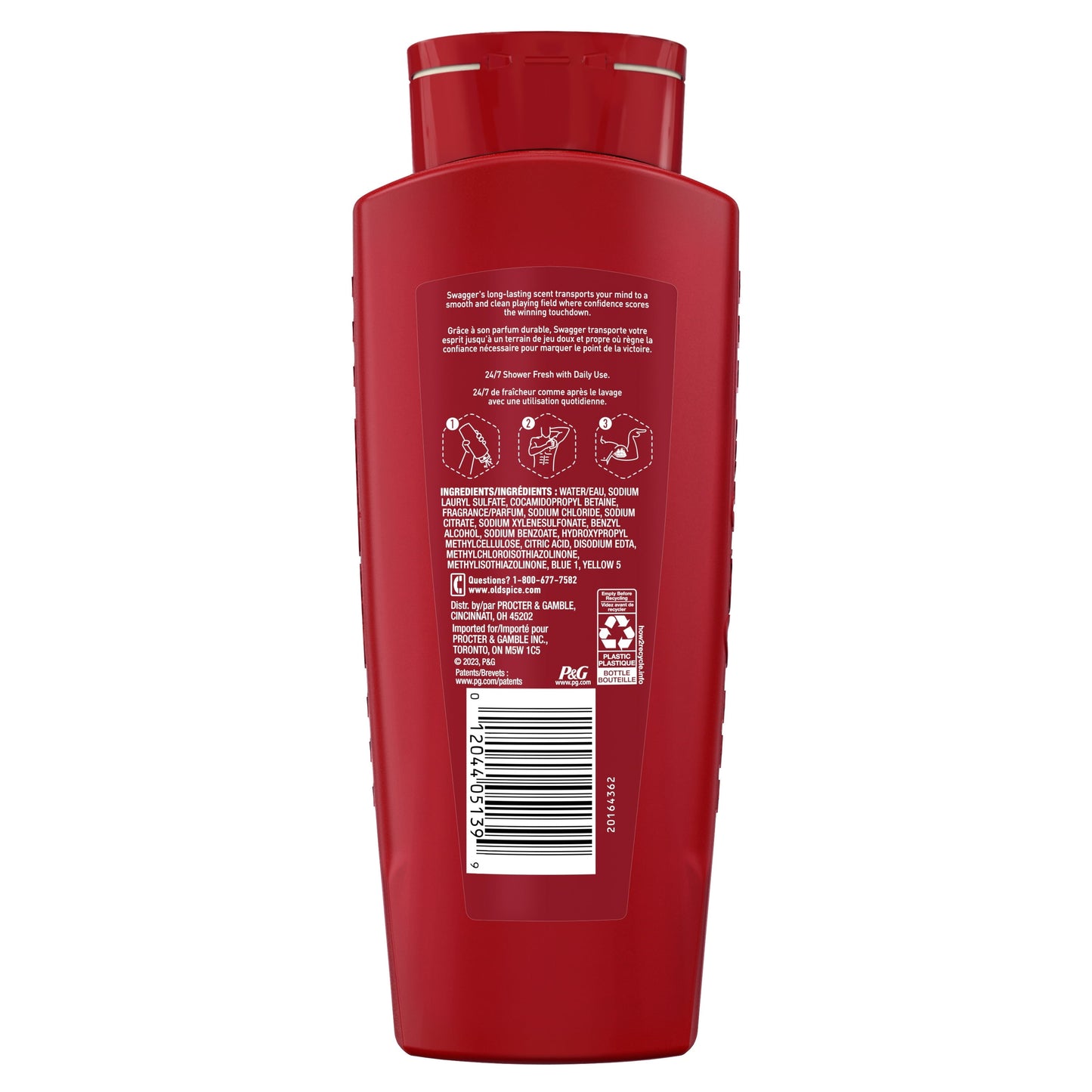 Old Spice Swagger Cedarwood Scent, Body Wash for Men, 24 fl oz