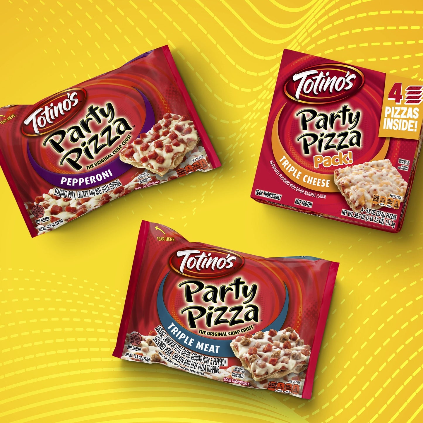 Totino's Party Pizza, Combination, Frozen Pizza, 10.7 oz, 1 Ct