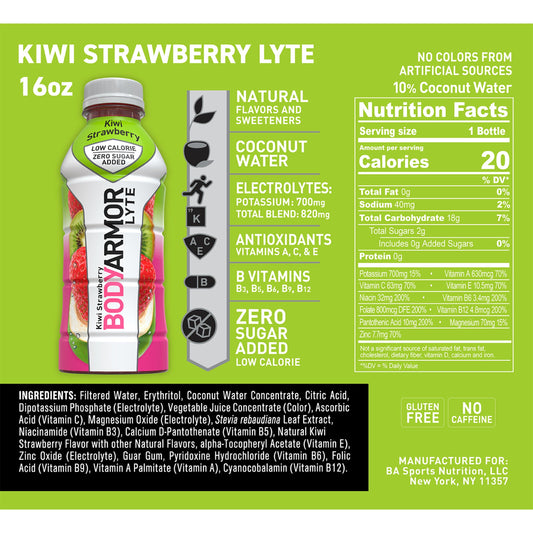 BODYARMOR LYTE Sports Drink Kiwi Strawberry, 16 fl oz