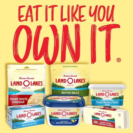 Land O Lakes Spreadable Butter with Canola Oil, 8 oz Tub