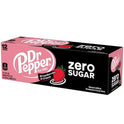 Dr Pepper Zero Sugar Strawberries and Cream Soda Pop, 12 fl oz, 12 Pack Cans