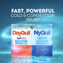 Vicks DayQuil & NyQuil Vapocool Caplets, Severe Cold & Flu Relief, over-the-counter Medicine, 24 Ct