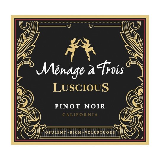 Menage a Trois Luscious Pinot Noir Red Wine, 750 ml Bottle