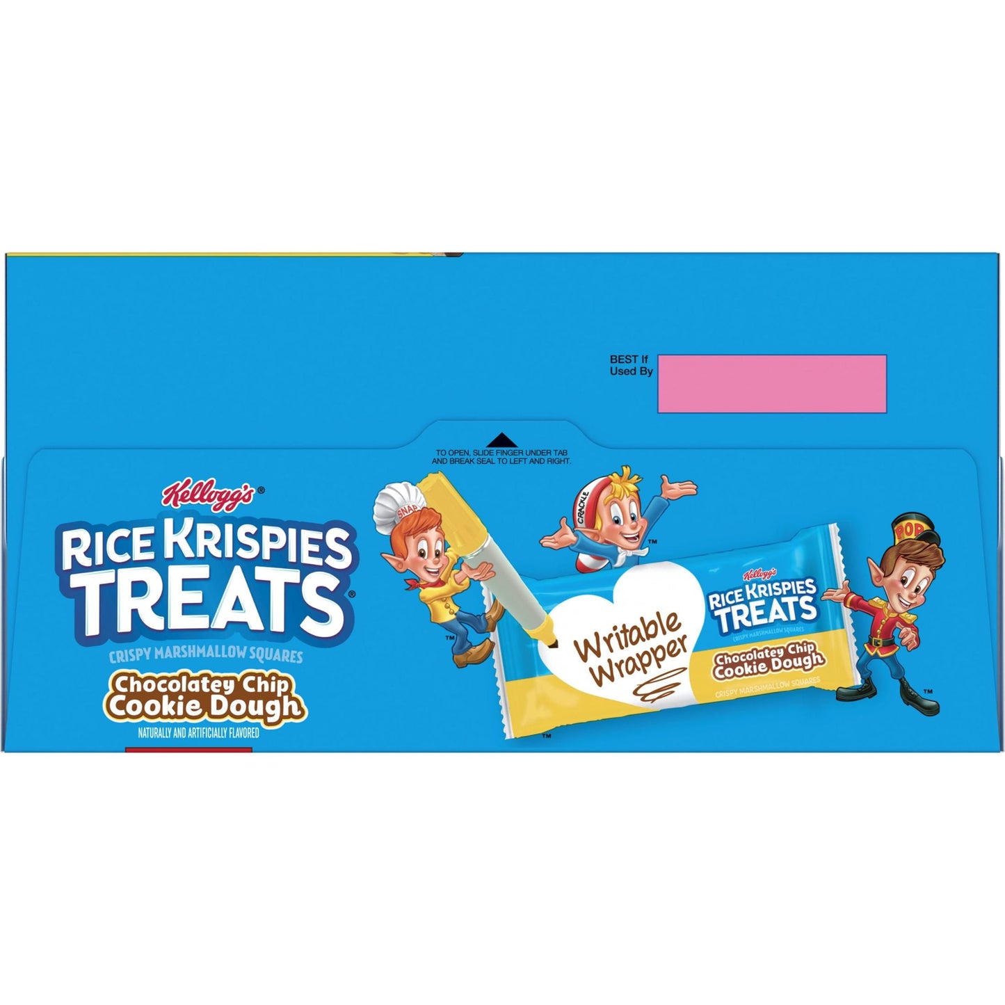 Rice Krispies Treats Chocolatey Chip Cookie Dough Chewy Marshmallow Snack Bars, Ready-to-Eat, 12.4 oz, 16 Count