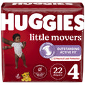 Huggies Little Movers Baby Diapers, Size 4, 22 Ct (Select for More Options)