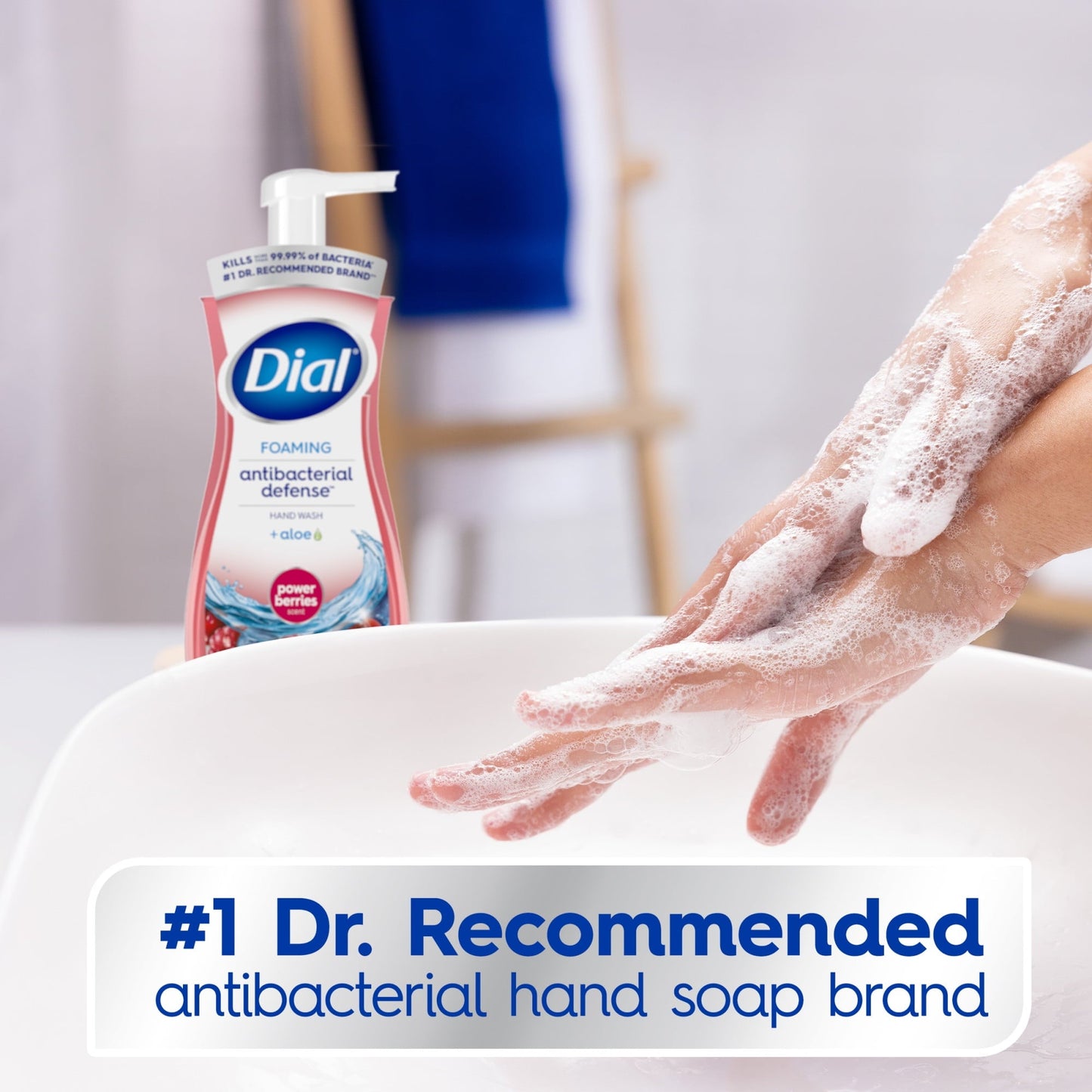 Dial Antibacterial Foaming Hand Wash, Power Berries, 7.5 fl oz