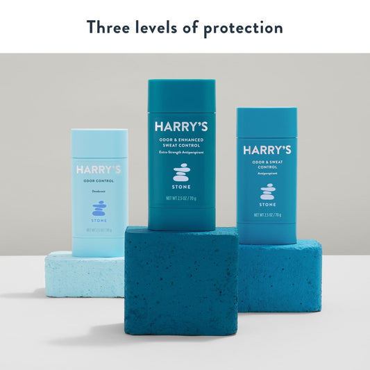 Harry's Men's Odor and Sweat Control Extra-Strength Antiperspirant Deodorant Stick, Stone Scent, 2.5 oz