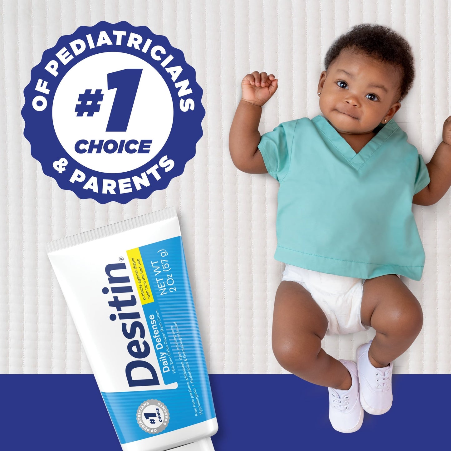 Desitin Daily Defense Baby Diaper Rash Cream with Zinc Oxide, 4.8 oz
