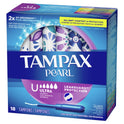 Tampax Pearl Tampons with LeakGuard Braid, Ultra Absorbency, 18 Ct