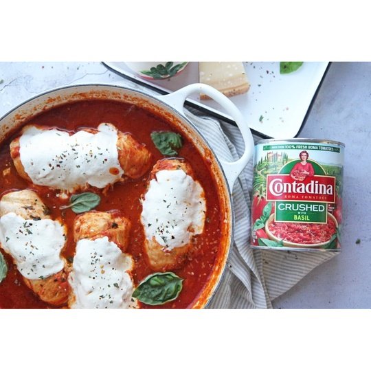 Contadina Crushed Roma Tomatoes with Basil, 28 oz Can