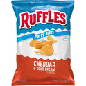 Ruffles Cheddar & Sour Cream Potato Snack Chips,Party Size, 12.5 oz Bag