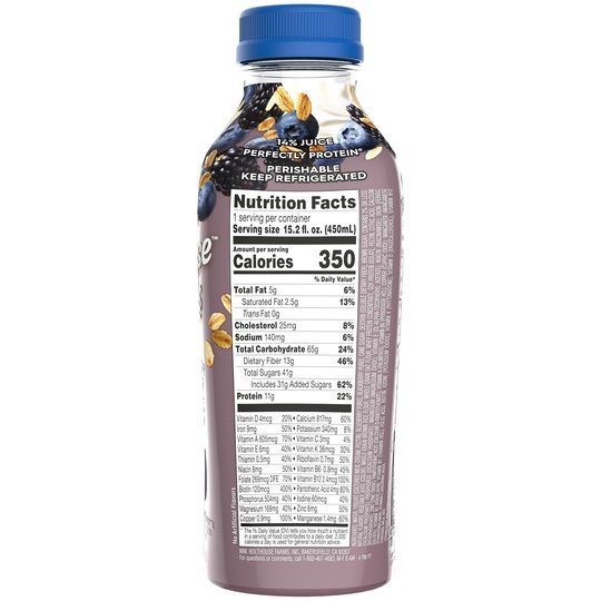 Bolthouse Farms Fruit Smoothie, Mixed Berry Parfait, 15.2 fl. oz. Bottle