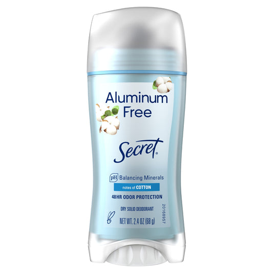 Secret Aluminum Free Deodorant for Women, Cotton, 2.4 oz