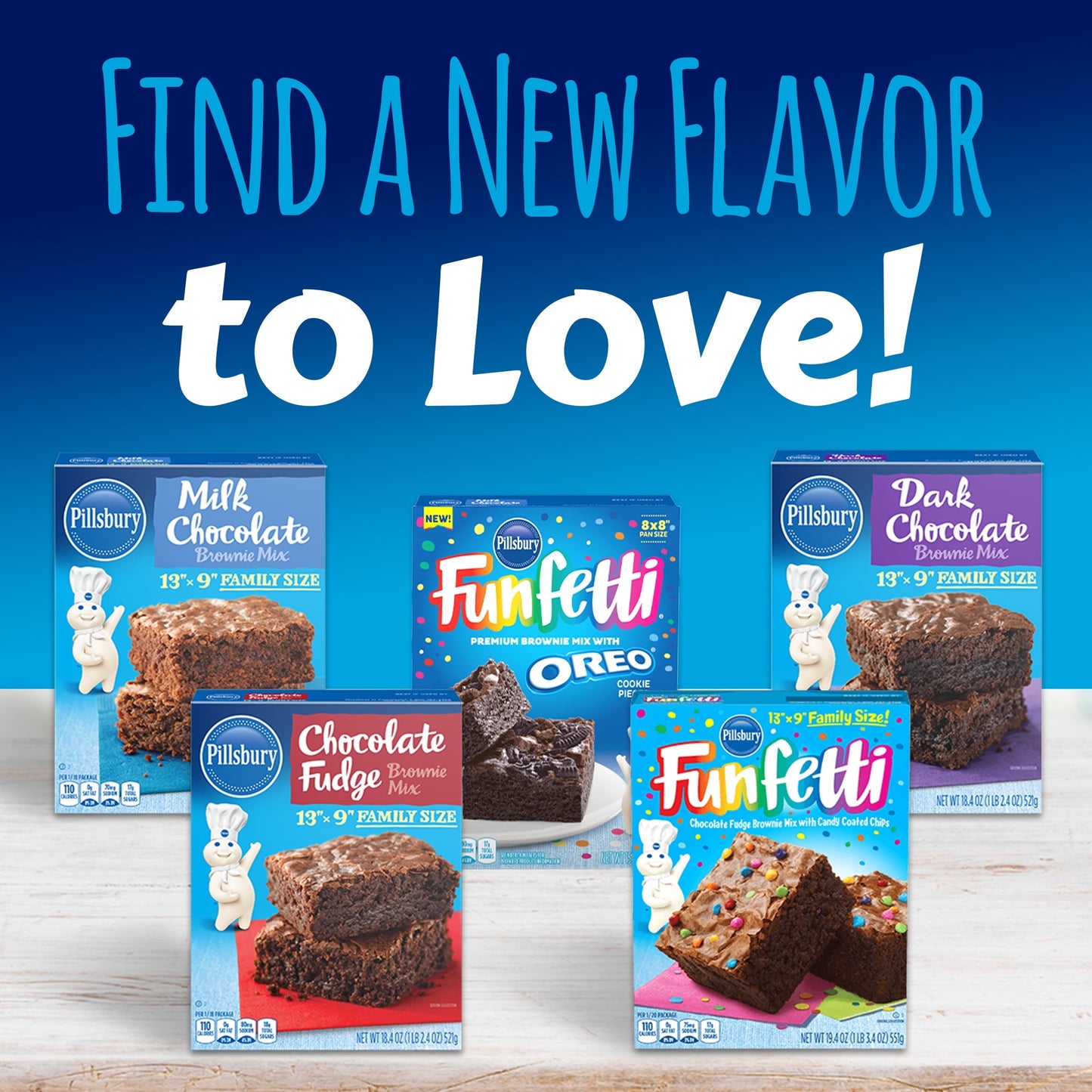 Pillsbury Family Size Dark Chocolate Brownie Mix, 18.4 oz Box