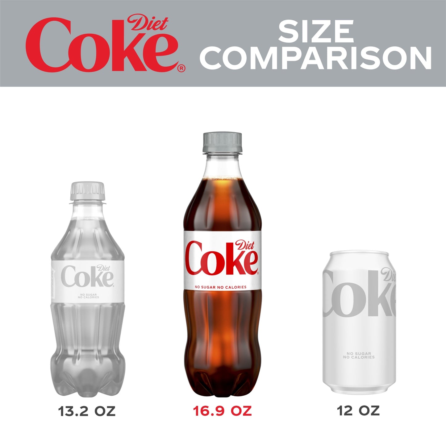 Diet Coke Soda Pop, 16.9 fl oz, 6 Pack Bottles