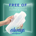 Always Pure Cotton Feminine Pads With WIngs, Size 5, Extra Heavy Overnight Absorbency 18 CT