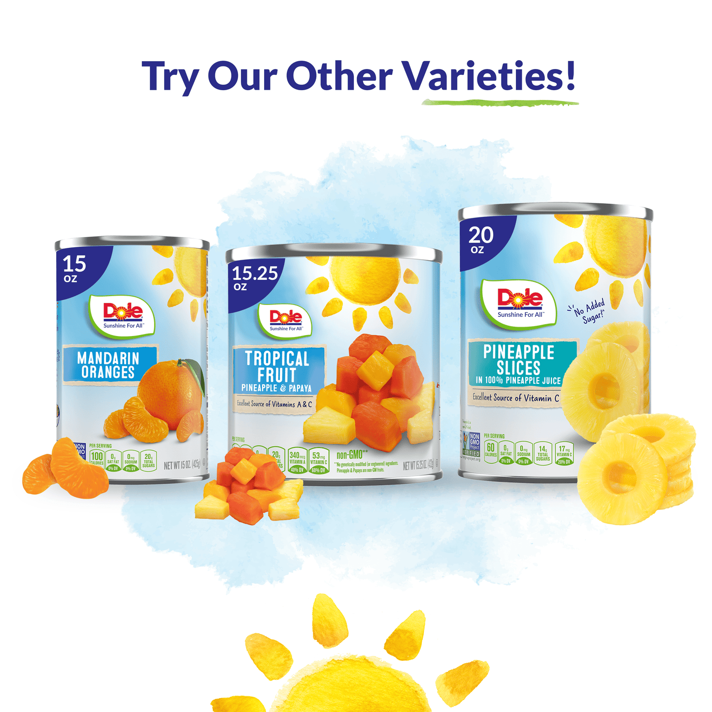 Dole Canned Pineapple Fruit Slices In 100% Pineapple Juice, 20 oz