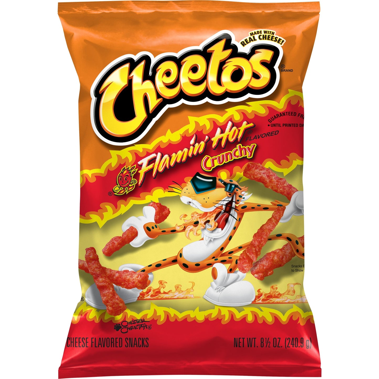 Cheetos Crunchy Flamin' Hot Cheese Flavored Snack Chips, 8.5 oz Bag