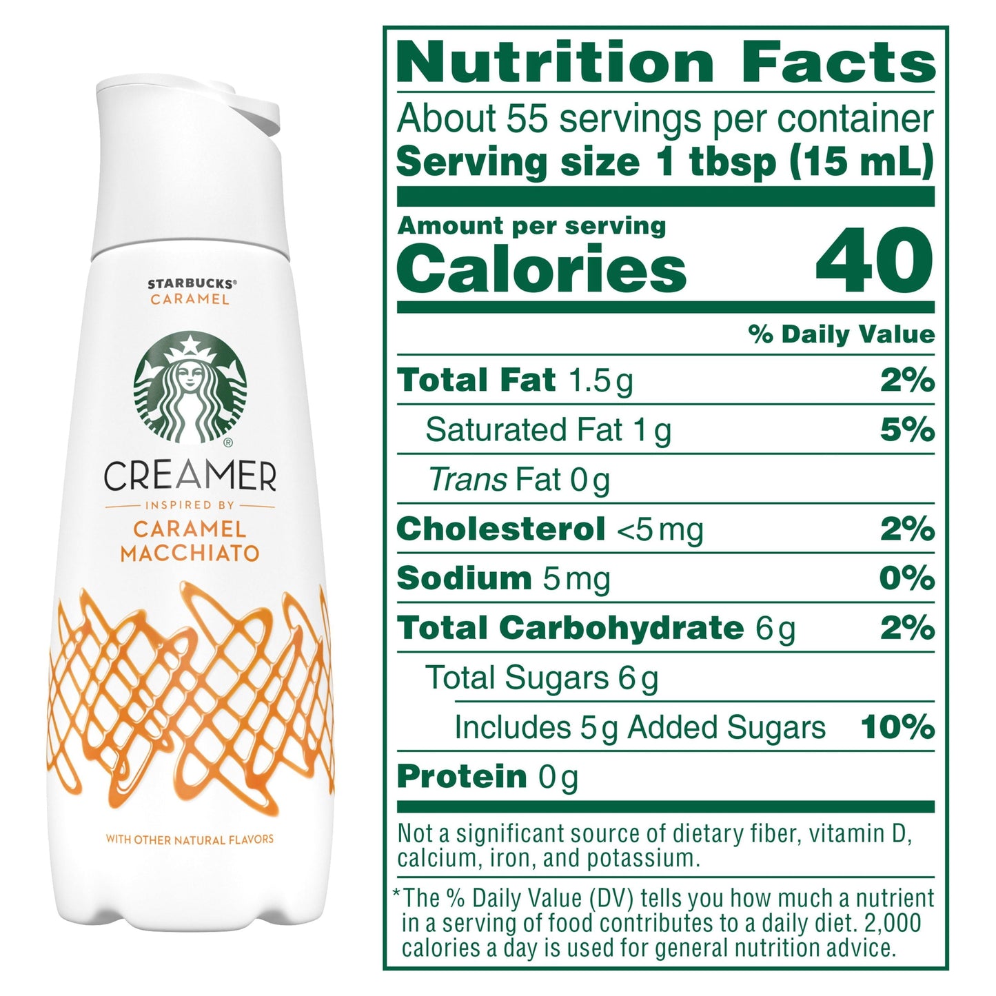 Starbucks Liquid Coffee Creamer Caramel Flavored Creamer, 28 fl oz