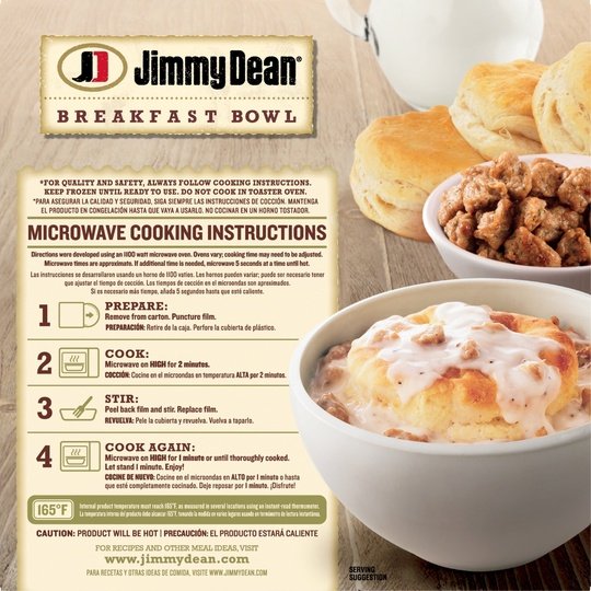 Jimmy Dean Biscuit & Sausage Gravy Breakfast Bowl, 9 oz (Frozen)