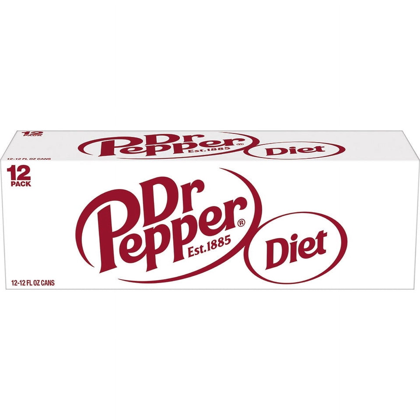 Diet Dr Pepper Soda, 12 fl oz cans, 12 pack