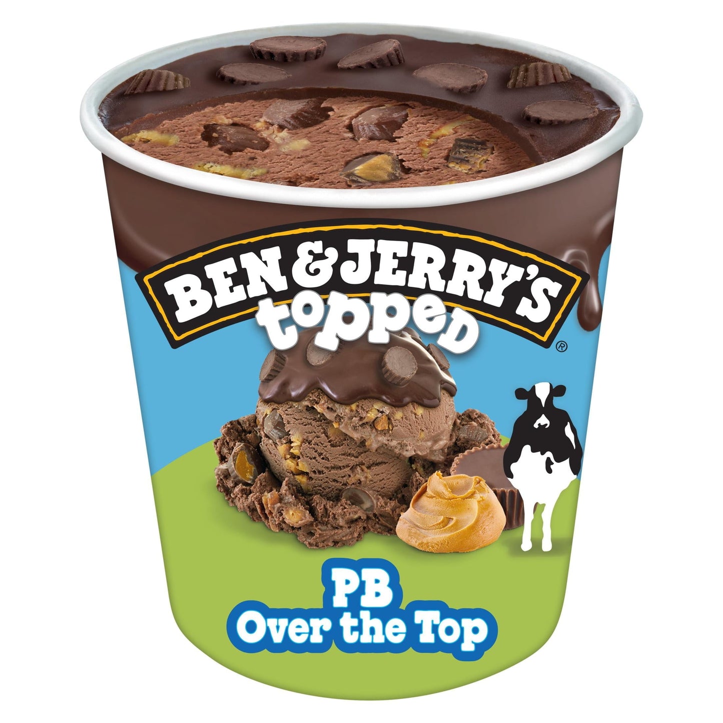 Ben & Jerry's top PB Over the Top Ice Cream, 1 Pint