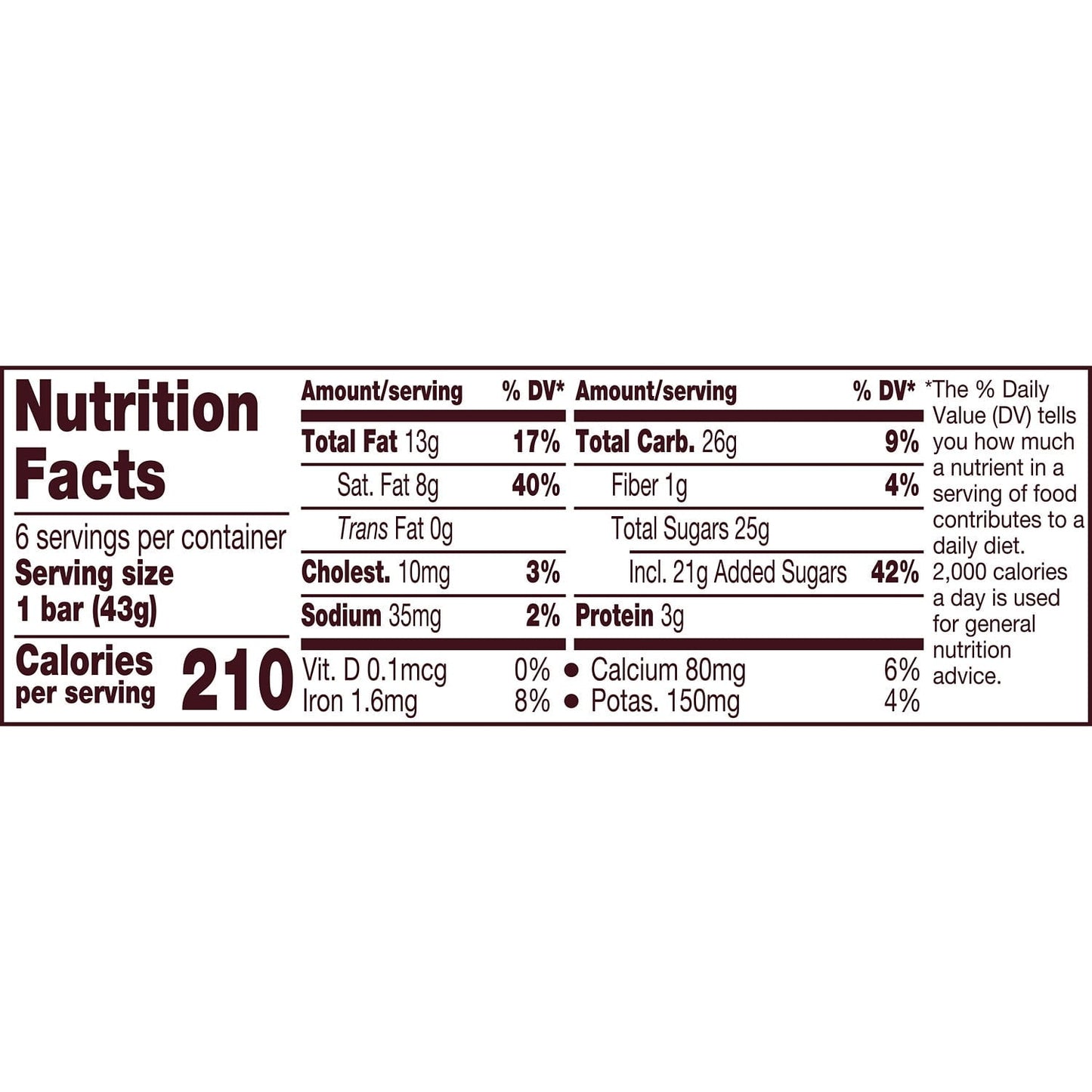 Hershey's Milk Chocolate Candy, Bars 1.55 oz, 6 Count