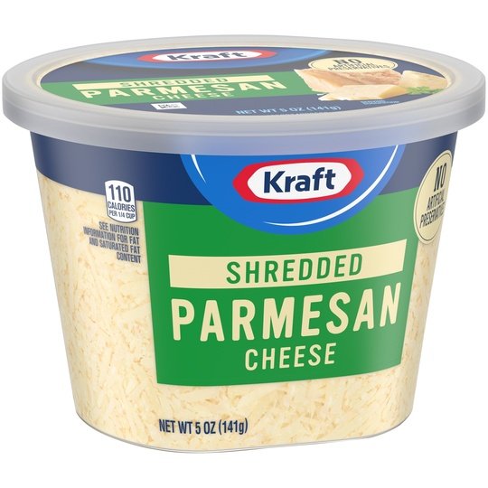 Kraft Shredded Parmesan Cheese, 5 oz. Tub