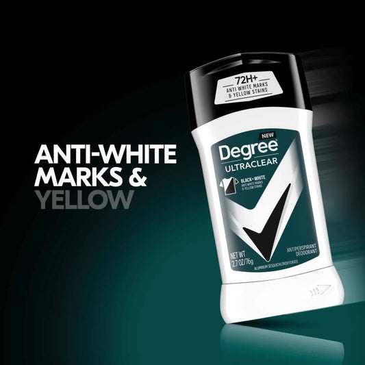 Degree Ultra Clear Long Lasting Men's Antiperspirant Deodorant Stick, Woody, 2.7 oz