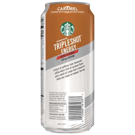 Starbucks Tripleshot Energy Caramel Extra Strength Coffee Energy Drink, 15 oz Can