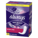 Always Anti-Bunch Xtra Protection Daily Liners Xtra Long Length, 68 Ct