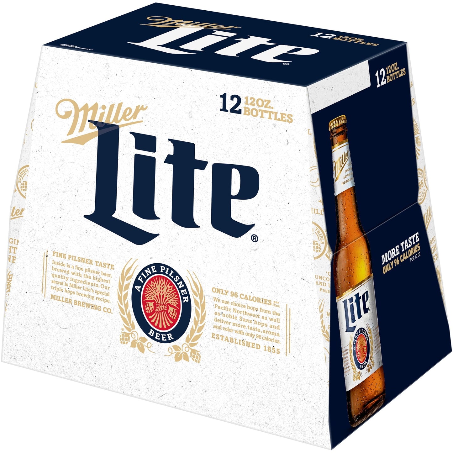 Miller Lite Lager Beer, 12 Pack, 12 fl oz Bottles, 4.2% ABV