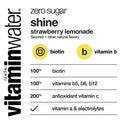 vitaminwater zero sugar shine, electrolyte enhanced water, strawberry lemonade, 20 fl oz
