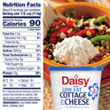 Daisy Pure and Natural Low Fat Cottage Cheese, 2% Milkfat, 24 oz (1.5 lb) Tub (Refrigerated) - 13g of Protein per serving