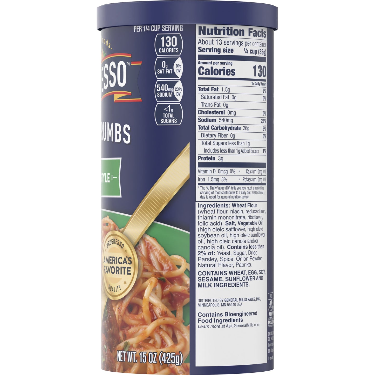 Progresso, Italian Style Bread Crumbs, Cooking Ingredient, 15 oz.