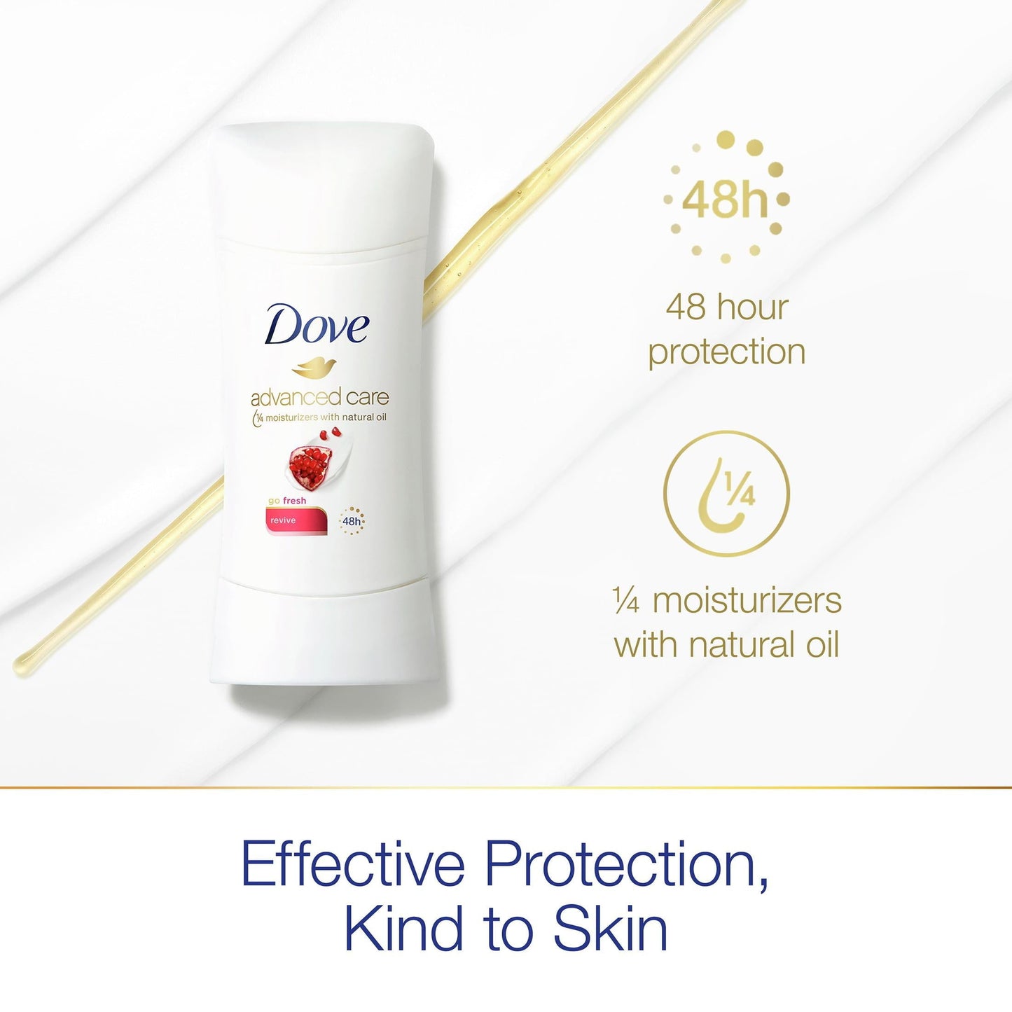 Dove Advanced Care Long Lasting Women's Antiperspirant Deodorant Stick Twin Pack, Revive, 2.6 oz