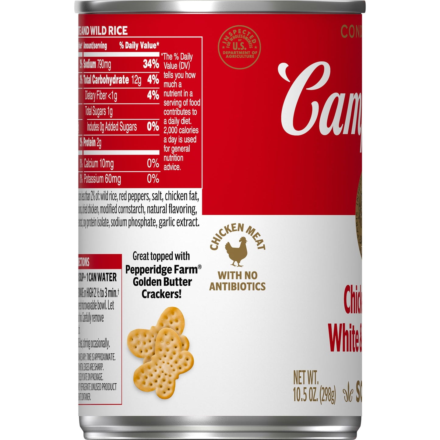 Campbell's Condensed Chicken with White & Wild Rice Soup, 10.5 Ounce Can